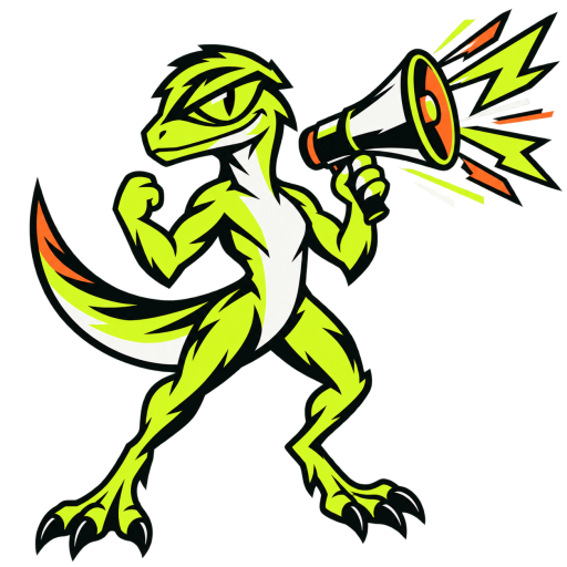 Rev the raptor launching a campaign with a megaphone